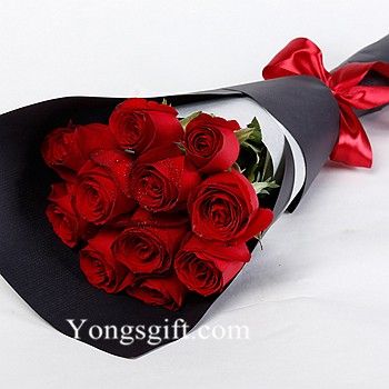 11 Red Rose Bouquet to China