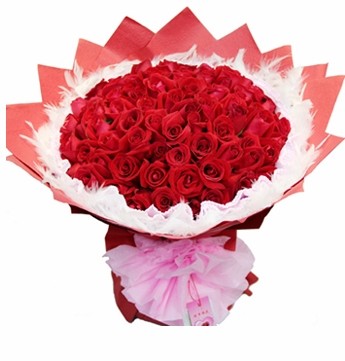 99 Deluxe Red Rose Bouquet to China