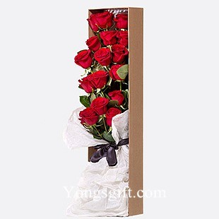 Long Stemmed Roses Gift Box Red 20 to China