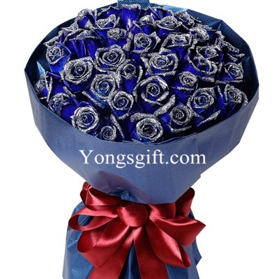 Deluxe Blue Rose Bloom to China