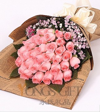 The Perfectly Pink Rose Bouquet to China