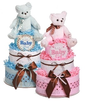 Baby Bear 2 Tier Diaper Cake
