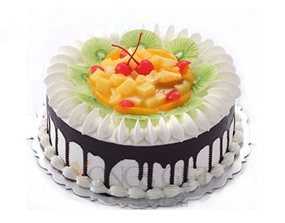  Cream, Fruit and Chocolate Cake to China