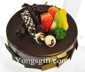8 Inch Chocolate Fruit Cake to China