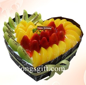 Heart-shaped Fruit Chocolate Cake to Macau