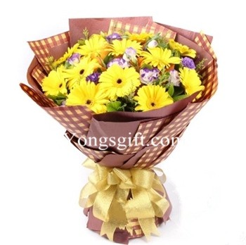 Vibrant Gerbera Bouquet to China