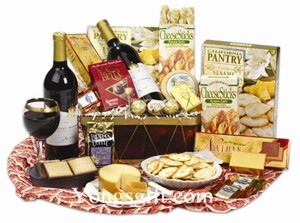 Wine, Chocolate and Cheese Deluxe Basket  to Japan