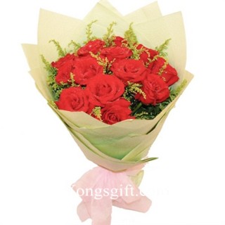 Simply One Dozen Red Rose to China