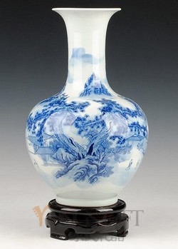 Blue-white Porcelain Vase-Chinese Painting