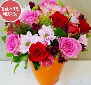 Floral Pink Flower Pot to South Korea