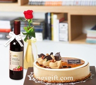 Gourmet Mocha Cake with Fruit Wine to South Korea-OUT OF STOCK