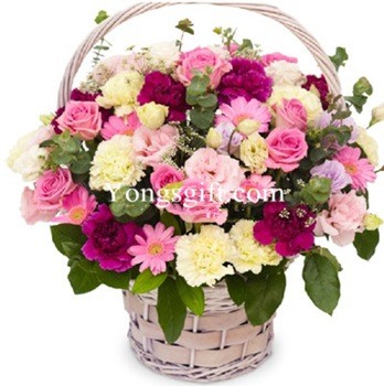 Mixed Flower Basket to South Korea 