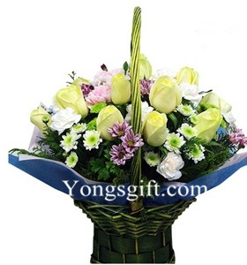 Mixed Flower Arrangement for Sympathy to China