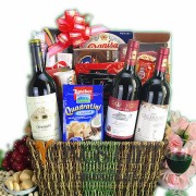 Deluxe Wine Gift Basket