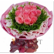 Pink Rose Bouquet to China