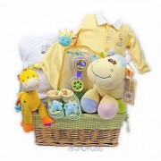 Little Charm Neutral Baby Gift Basket to Taiwan