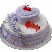 10" Two Layer Cake with Rose to China