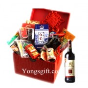 Holiday Wishes Chinese New Year Gift Hamper with Red Wine 