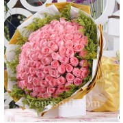 Exquisite 100 Pink Rose Bouquet to Macau