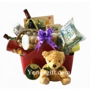 Wine Duo Hamper with Teddy to Taiwan-Chinese New Year Hamper