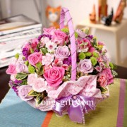 Delightful Flower Basket to South Korea