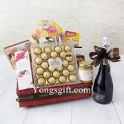Sparkling Wine And Sweets Hamper to Indonesia
