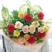 Mix Color Rose Bouquet  to Japan
