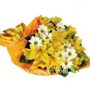 Yellow Charm Bouquet to Japan