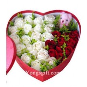 Red and White Rose Box to China