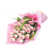 Exquisite Pink Rose Bouquet To South Korea