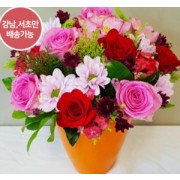 Floral Pink Flower Pot to South Korea