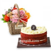 Cake and Soap Carnation Basket to South Korea