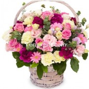 Mixed Flower Basket to South Korea 