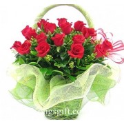 Rose for You Flower Basket to Japan