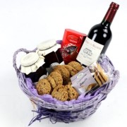 Thinking of You Gourmet and Wine Basket to Korea