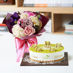 Cake Plus Flowers to Korea