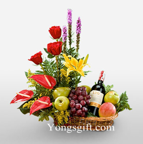 Flower, Wine and Fruits to Taiwan